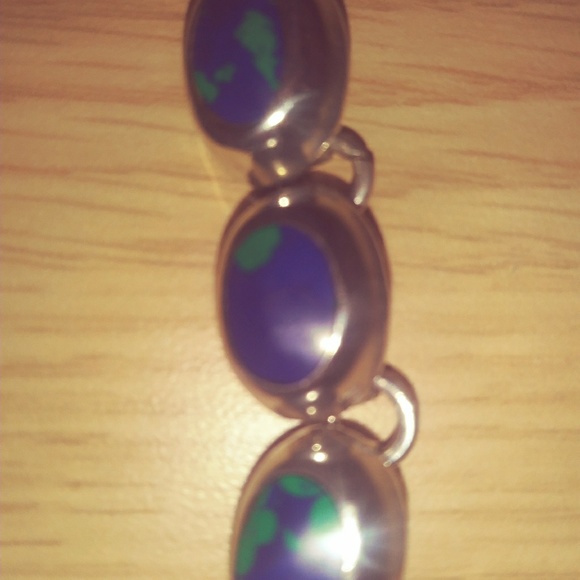 Vintage Sterling Azurite Necklace - Picture 3 of 5